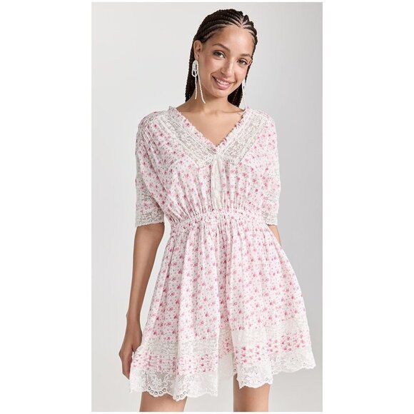 LOVESHACKFANCY Newton Dress in Poppy Pink Size Large - Picture 11 of 12